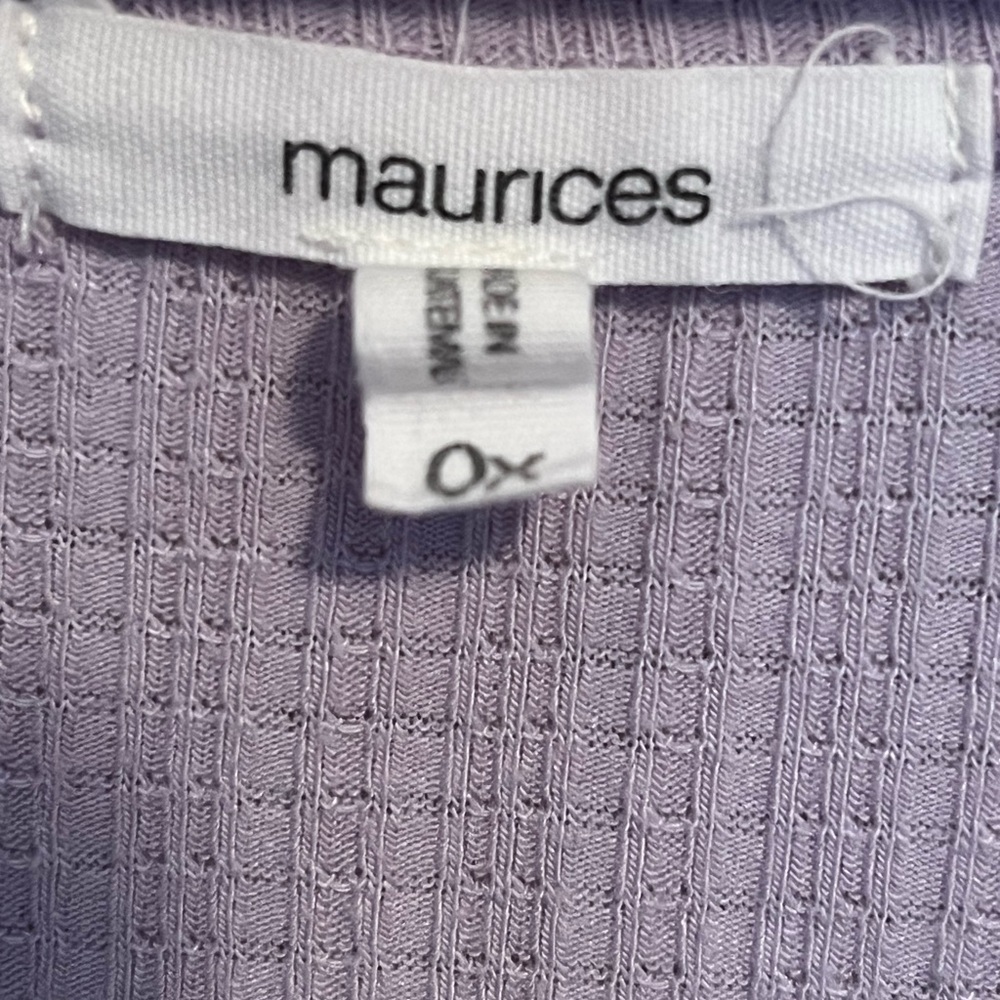 Lavender Puff Sleeve Babydoll Blouse - Picture 5 of 8